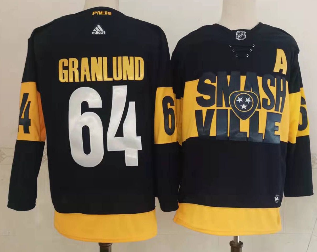 Men's Nashville Predators Mikael Granlund #64 Black Breakaway Jersey